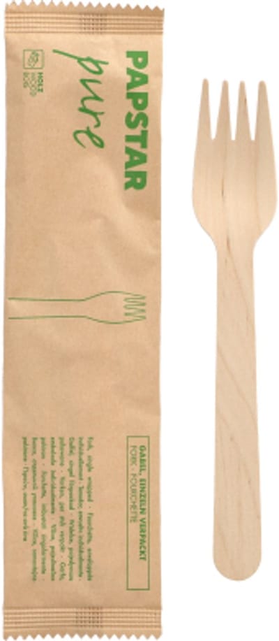 50 Vorken, hout pure 16 cm per stuk verpakt in papieren sleeve