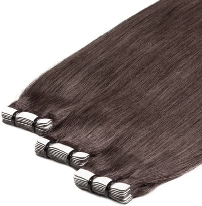 hair2heart Premium Tape Extensions Echt haar glad - 10 tapes 2,5 g 40 cm 6/0 donkerblond