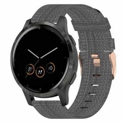 By Qubix - geschikt voor Huawei Watch GT 6 / GT 7 - 41mm - Canvas nylon bandje - Donkergrijs