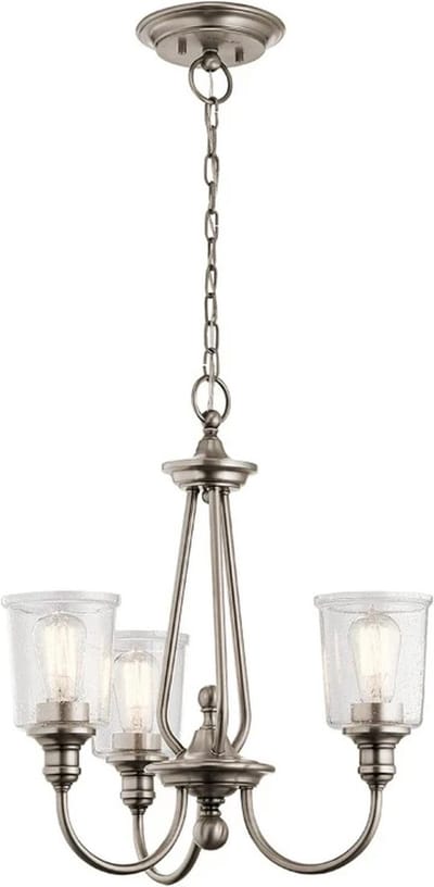 Kichler LED Kroonluchter | 3X E27 Max 60W | Dimbaar | Classic Pewter