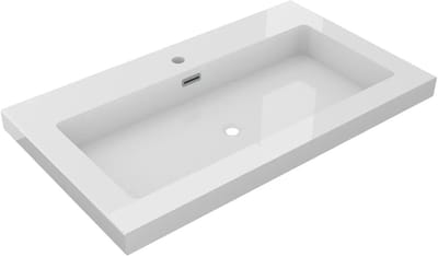 DutchLine - Atlanta Wastafel 80 - Glans Wit - 1 Kraangat