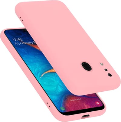 Cadorabo Hoesje geschikt voor Samsung Galaxy A20 / A30 / M10s in LIQUID ROZE - Beschermhoes gemaakt van flexibel TPU silicone Case Cover