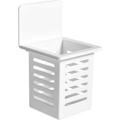 Aan de muur gemonteerde eetstokjeshouder Multifunctionele afdruipende eetstokjeskoker Plastic keukengerei white
