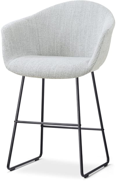 Nolon Nino-Otis barkruk grijs melange - zwart onderstel - 65 cm