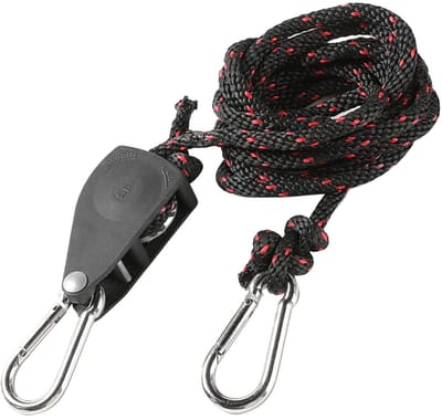 Dailygoody - Stevige Katrol - Verstelbare Katrol met Gespen - Handige Bevestiging - Nylon Touw - Perfect voor Tentinstallatie - Ideaal voor Buiten...