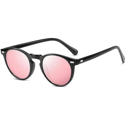 Dioptries 0 -0.5 -0.75 Jusqu'à -6.0 Lunettes de Soleil Rondes Myopie Homme TR90 Protection UV 400 Anti-Reflets Lunettes de Soleil Myopie Avec Dioptries Myopia -5.5
