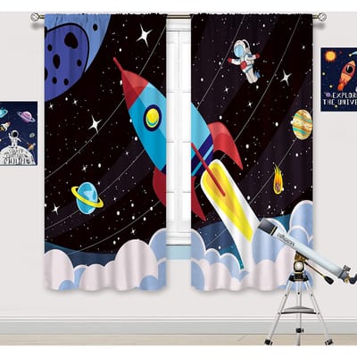 Rood Vliegtuig Wolken Raamgordijnen Huisdecoratie Kinderkamer Gordijnen Keuken Deurgordijnen Gordijnen voor Woonkamer 100W130H(CM)40x51in&Grommet Top