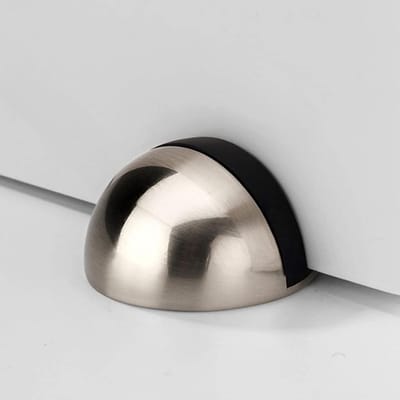 Deurstoppers - Verborgen deurhouder - Deur beschermen - Spijkervrije montage - 43 mm x 24 mm - Zilver