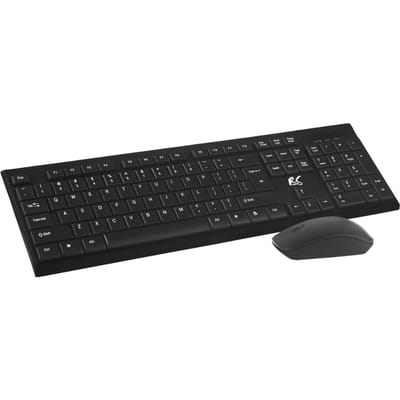 NanoRS RS580 - Set van toetsenbord met muis - Draadloos toetsenbord + muis COMBO - Ideal voor gamers en dagelijks gebruik - zwart