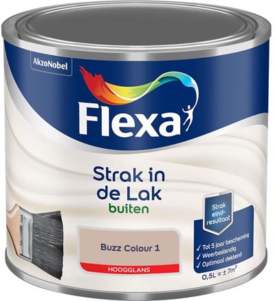 Flexa - Strak In De Lak Buitenlak Hoogglans - Buzz Colour 1 - Mengverf - 500 Ml