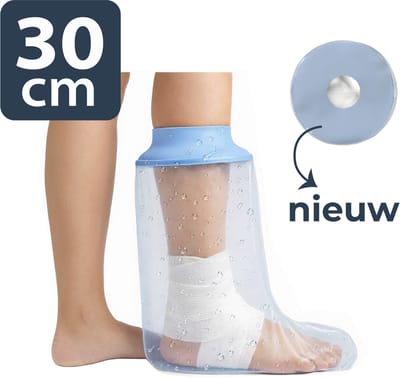 Waterdichte Douchehoes Voet – Gipshoes Voet – 30 cm – Onderbeen & Enkel – Medisch silicone & Latexvrij | Het Herstel Loket®