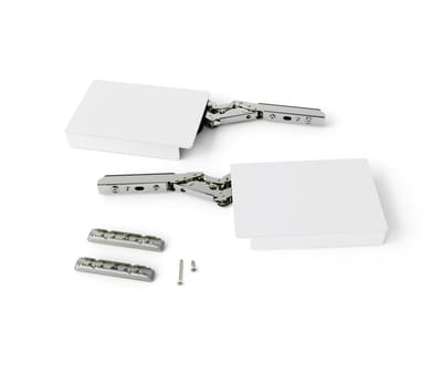 Emuca Veer voor klepdeur Altius Lift, Dwingen 560-1800 (low=L), Staal en kunststof, Wit