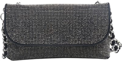 Flora & Co - clutch - avondtasje bling bling - handtas feestdagen - grijs