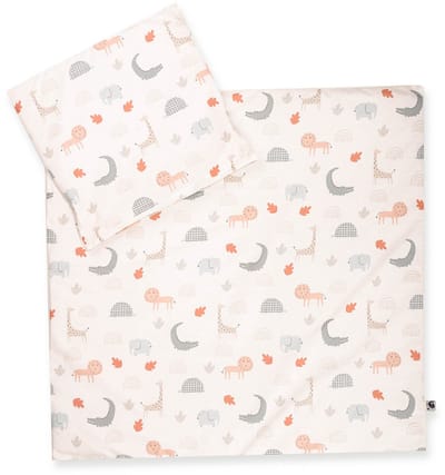 Julius Zöllner babybeddengoed organic - Wild Friends, maat 80x80 + 35x40 cm