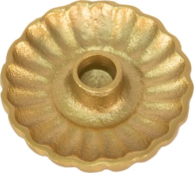 Clayre & Eef Kandelaar Ø 11x3 cm Goudkleurig Aluminium