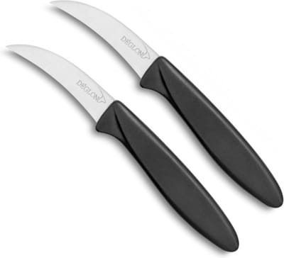 Déglon Gebogen schilmessen set – precisie en duurzaamheid – vaatwasmachinebestendig – 7 cm – 2 stuks