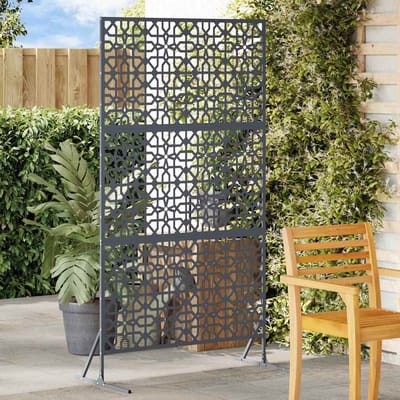 vidaXL - Privacyscherm - 100 - x - 50 - x - 180 - cm - Staal - Antraciet