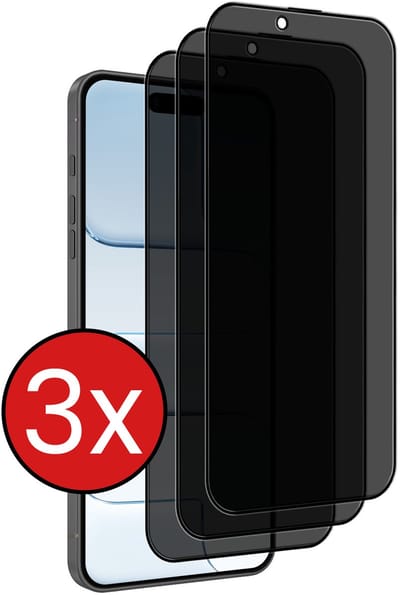 Screenprotector - 3 Stuks - Geschikt voor Apple iPhone Air - Privacy Filter - Beschermglas - Gehard Glas - Tempered Glass - Screen Protector