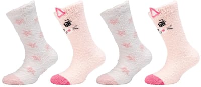 camano, Kindersokken, camano, COSY FANCY, applicaties, 4-pack, polyester, elastaan, comfort, zachte teennaad, zachte compressie, onzichtbare voetrand, warm, duurzaam, onderhoudsvriendelijk, kleurrijke ontwerpen, ademend, wintersokken voor kinderen.