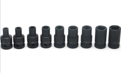 Tapdoppen Set - Tapsleutel Adapters - Gereedschap Gebruiken - Koolstofstaal Constructie - 9 Stuks - Zwart