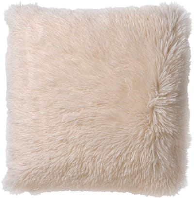 Dutch Decor FLUFFY - sierkussen 45x45 cm - superzacht - effen kleur - Snow White - wit - Inclusief binnenkussen - Luxe kussens voor woonkamer & bank