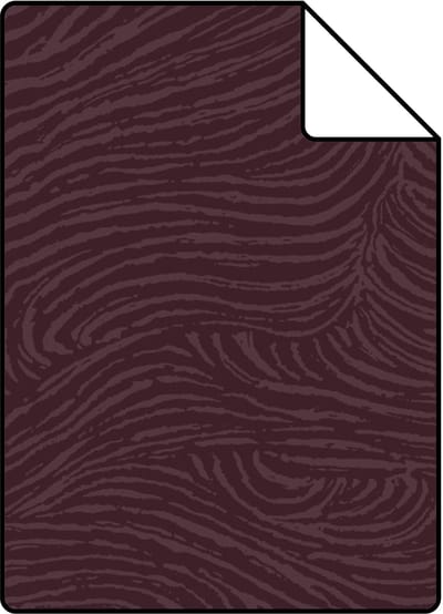 Proefstaal ESTAhome behang 3d golvende lijnen aubergine paars - 26.5 x 21 cm - 131367-S