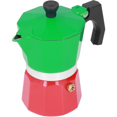 Cafetière de cuisinière Saveur excellente Style italien fort Cafetière Moka Épaissir Octogonal 3 Couleurs 3 Tasses L