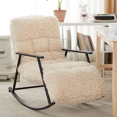 Kinderkamer Schommelstoel - Verstelbare Rocker Stoel - Ontspannen Zitten - Vijf Niveaus Verstelbaar - 60x96 cm - Wit
