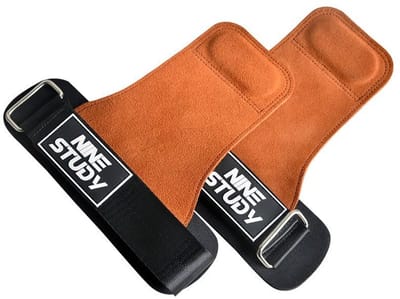 Allecto - Weightlifting Bracelets - Microfiber Training Bands - Bescherming voor handen - Bruin - Gripverbetering - Geschikt voor krachttraining - ...