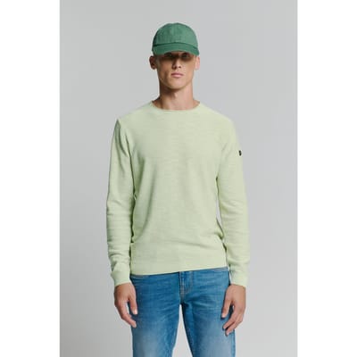 No Excess Pullover Crewneck Garment Dyed + Stone Washed Mint Maat: XXL | Sweaters Outlet | Heren | Groen