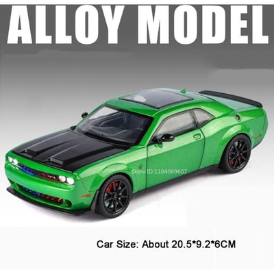 Schaal 1:24 Hellcat Sportwagen Model Speelgoed Muziek Licht Pull-back Deuren Geopend Politiewagens Modellen Metaal Diecast Speelgoed Voor Kinderen