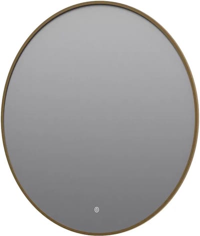 Ronde badkamerspiegel Mauri copper met verwarming, LED verlichting en touch sensor 60x60cm