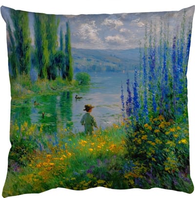 Sierkussens - Kussentjes Woonkamer - 50x50 cm - Bloemen - Meer - Bergen - Groen