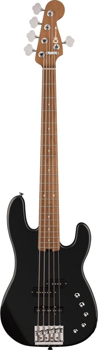 Charvel Pro-Mod San Dimas Bass PJ V CM Metallic Black - Elektrische basgitaar