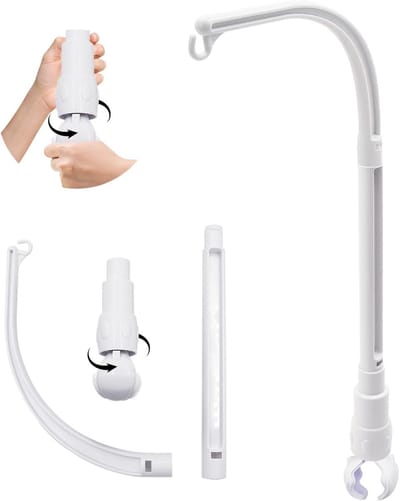 Verstelbare mobiele arm voor wieg, 23 inch breed, bedbel en hangend speelgoed voor babykamer, ideaal voor het ophangen van speeltjes en decoratie