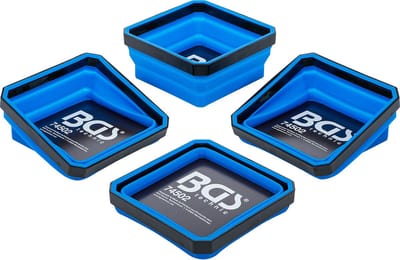 BGS Magnetische legschalenset - silicone - vouwbaar - 115 x 115 x 50 mm - 4 delig