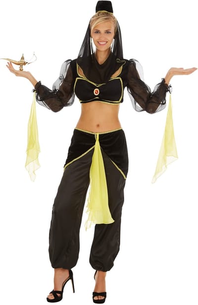 dressforfun - vrouwenkostuum buikdanseres 1001 nacht L - verkleedkleding kostuum halloween verkleden feestkleding carnavalskleding carnaval feestkledij partykleding - 301002