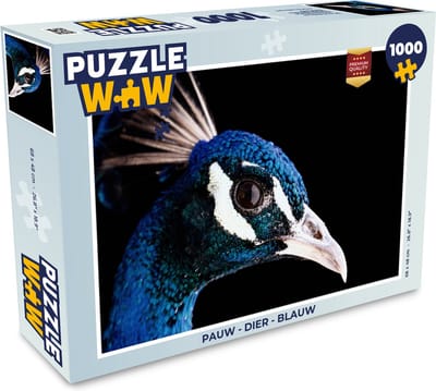 Puzzel Pauw - Dier - Blauw - Legpuzzel - Puzzel 1000 stukjes volwassenen