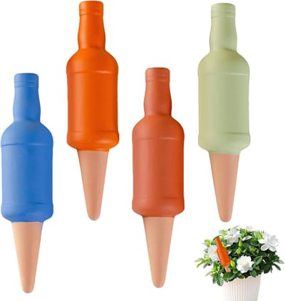 Tuinsproeier Spikes - Waterdruppelaar Planten - Planten Water Geven - Automatische Watertoevoer - 4 stuks 45 x 182 cm - Terracotta