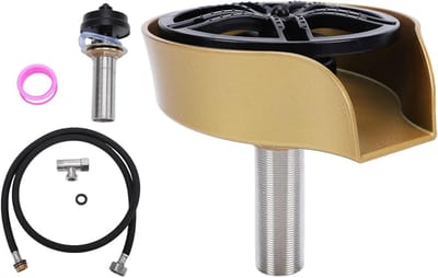 Glazenspoeler Aanrecht - Bekerreiniger Bar - Snel Glazen Wassen - 360 Graden Draaibaar - 80 Cm Slang - Zilver
