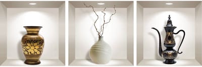 3D-stickers van antieke decoratieve objecten, 40 x 120 cm