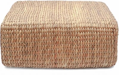 Hyacint Poef Vierkant - Natuurlijke Voetenbank - Poef - Gemakkelijk schoon te maken - 60cm x 60cm x 30cm