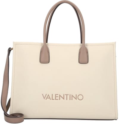 VALENTINO handtas schoudertas Wilk Shopping Bag Ecru / Taupe crème