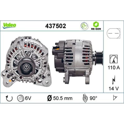 Dynamo / Alternator VALEO RE-GEN REMANUFACTURED VALEO 437502