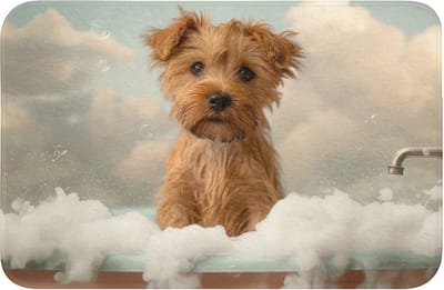 Badmat 60x40 cm - Antislip - Hond - Bad - Dieren - Schuim - Badmatten voor badkamer - Badkamermat - Douchemat - Badkamer mat