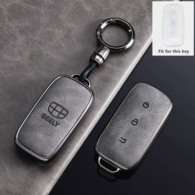 Pour Geely Galaxy Ex5 E5 L6 L7 Emi No.1 Proton E.Mas 7 5 E8 Starry 8 Cityray Housse Porte-clés Coque Porte-clés Accessoires de Voiture fit for Galaxy L6 gray