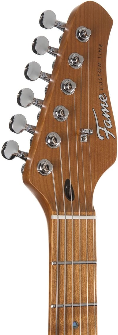 Fame Custom ST MN Black - ST-Style elektrische gitaar