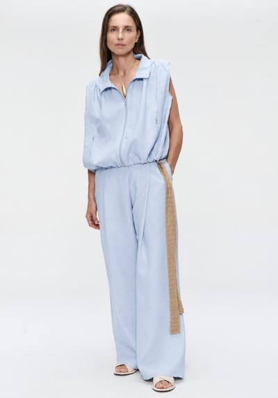 Mai linnen pants | Light blue - Light blue / S