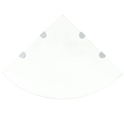 vidaXL - Hoekschap - met - chromen - dragers - transparant - 45x45 - cm - glas