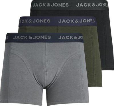 JACK&JONES JUNIOR JACBOBBIE TRUNKS 3 PACK JR Jongens Onderbroek - Maat 140